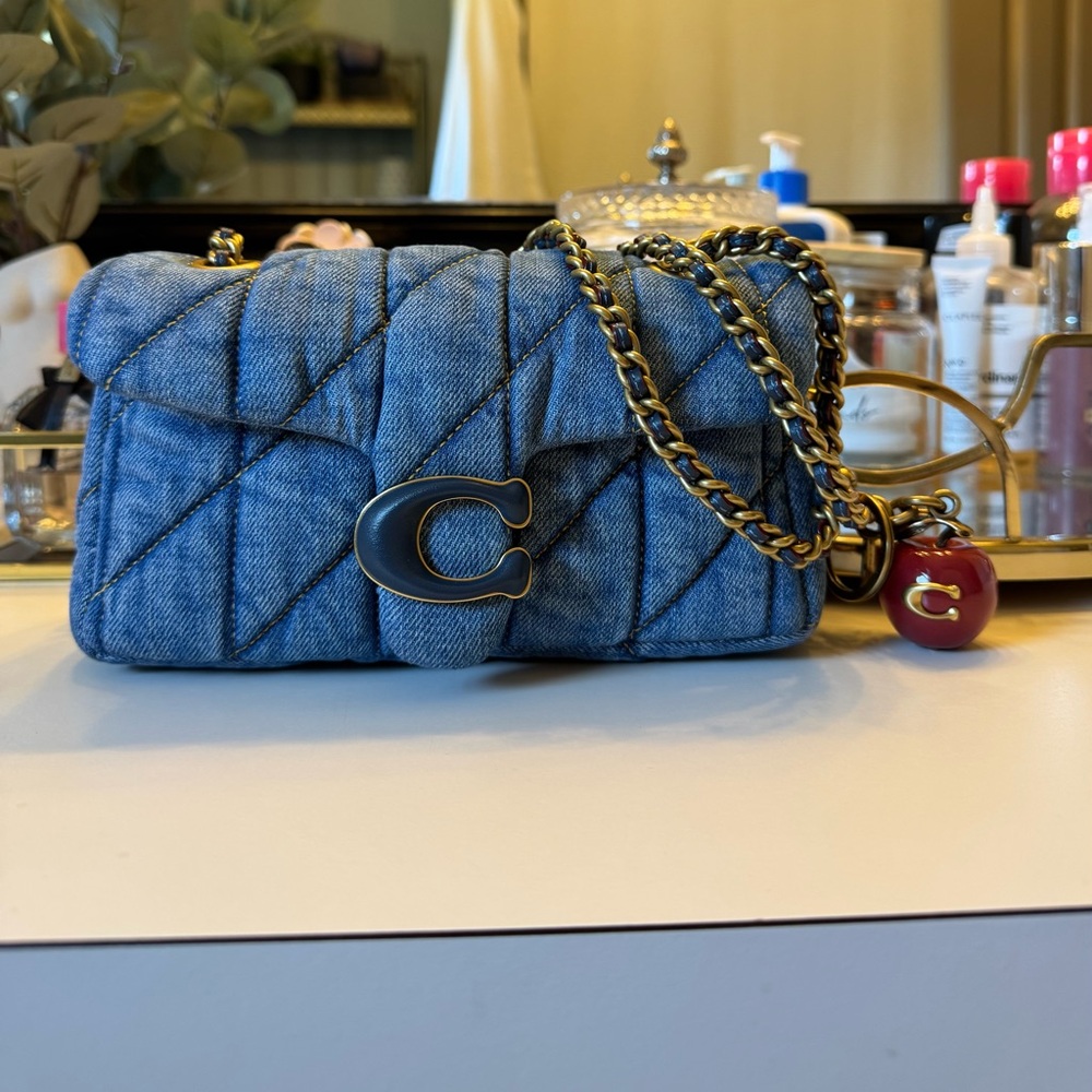 Coach Tabby Shoulder Bag 20 With Quilting denim